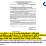 FSSAI Orders Mandatory Registration for Independent Milk Producers and Vendors Nationwide
